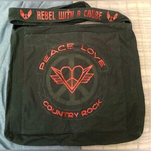 Country Rock Rebel with a Cause Purse or ManBAG Messenger Bag J.Gerard 18”x16”
